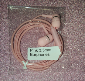 Pink and Silver 3.5mm Earphones