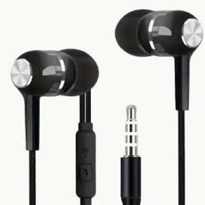 Black & Silver 3.5mm Earphones